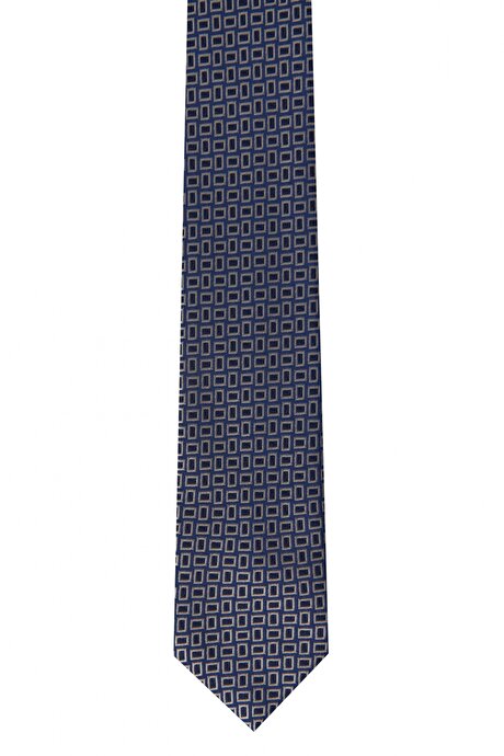 Lacivert-Gri Kravat resmi