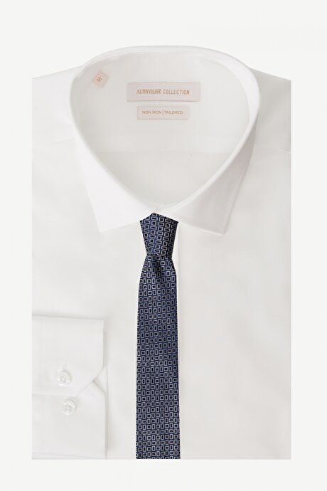 Lacivert-Gri Kravat resmi