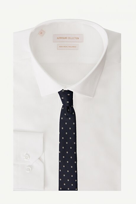 Lacivert-Bej Kravat resmi