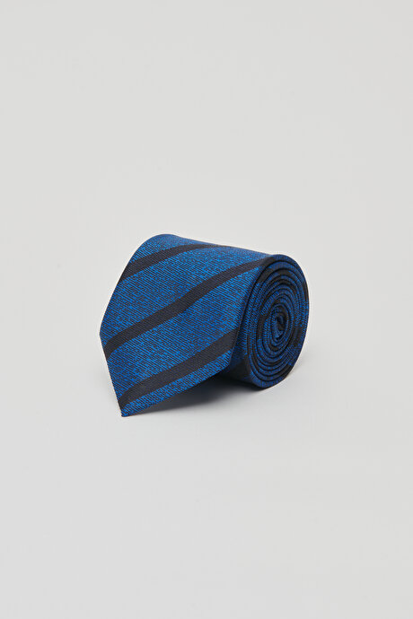 Desenli Lacivert-Mavi Kravat resmi