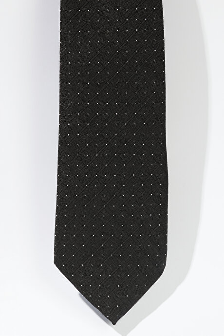 Desenli Siyah-Beyaz Kravat resmi