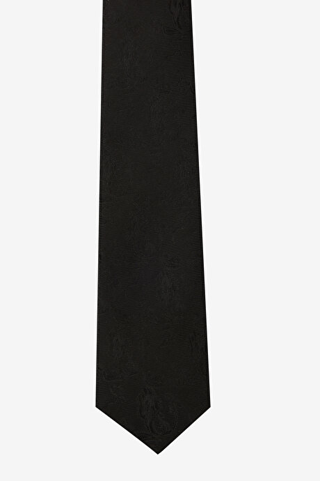 Desenli Siyah Kravat resmi