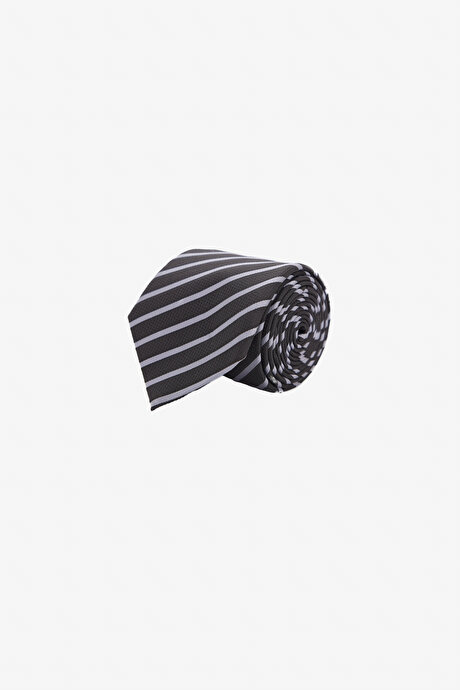 Desenli Siyah-Gri Kravat resmi