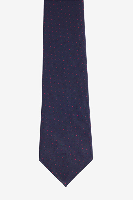 Desenli Lacivert-Kırmızı Kravat resmi