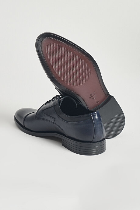Klasik Deri Lacivert Ayakkabı resmi