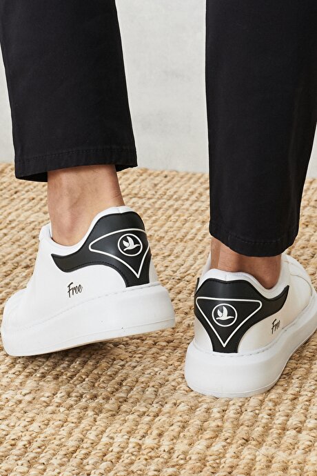 Sneaker Spor Beyaz-Siyah Ayakkabı resmi