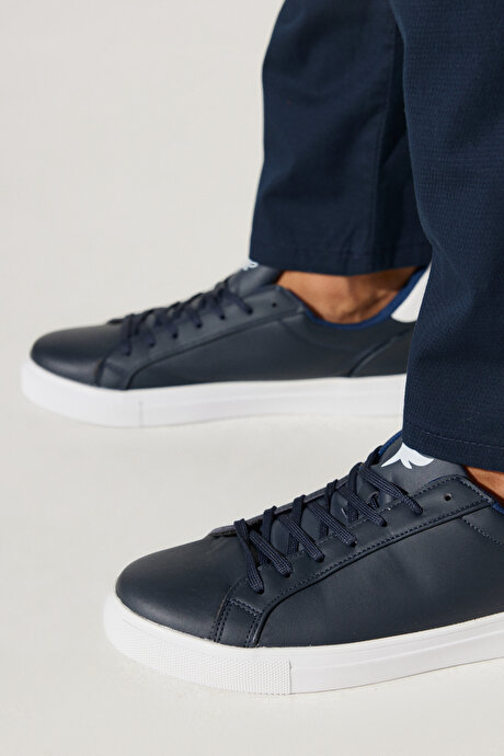 Sneaker Spor Lacivert-Beyaz Ayakkabı resmi