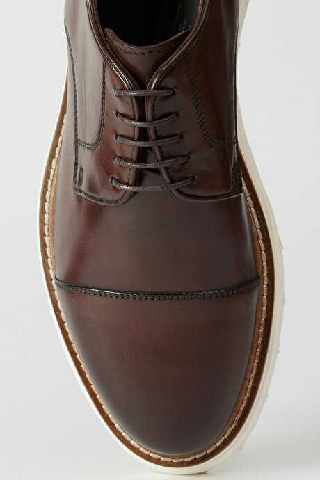 %100 Deri Casual Kahverengi Ayakkabı resmi