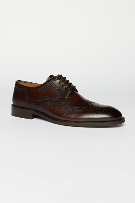 %100 Deri Klasik Kahverengi Ayakkabı resmi