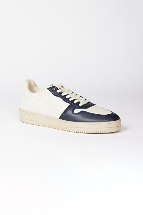Sneaker Lacivert-Bej Ayakkabı resmi