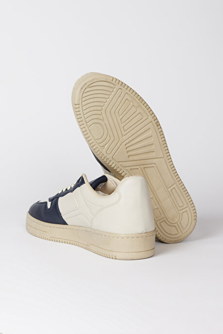 Sneaker Lacivert-Bej Ayakkabı resmi