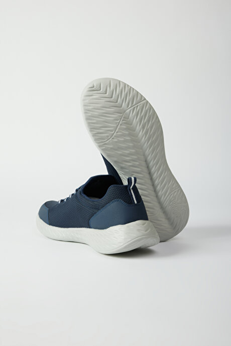 Esnek Günlük Rahat Taban Sneaker Spor Lacivert Ayakkabı resmi