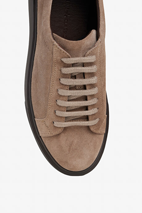 %100 Deri Rahat Taban Sneaker Vizon Ayakkabı resmi