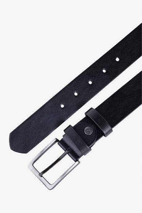 Desenli Casual Siyah Kemer resmi