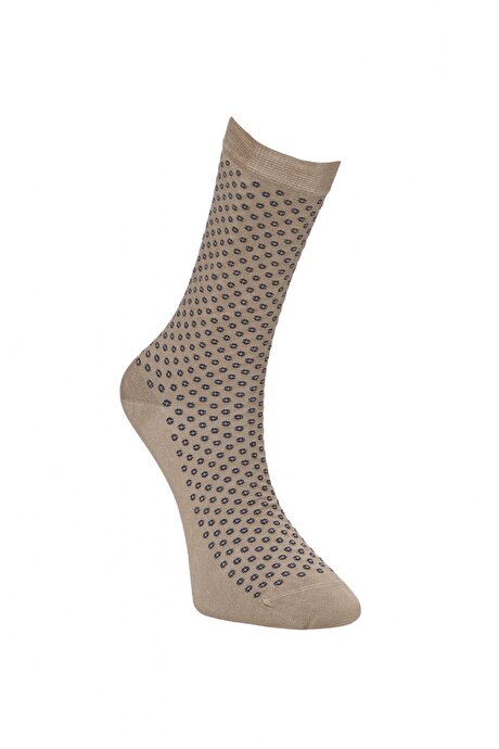 Krem-Lacivert Çorap resmi