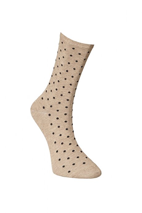 Bej-Lacivert Çorap resmi