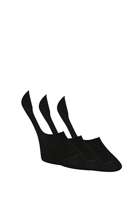 Standart Fit 3'lü Babet Siyah Çorap resmi