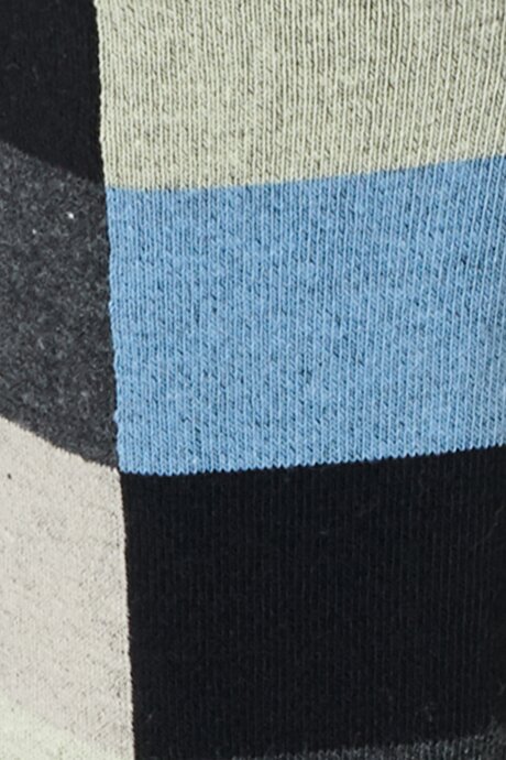 Tekli Desenli Siyah-Bej-Kahve Çorap resmi