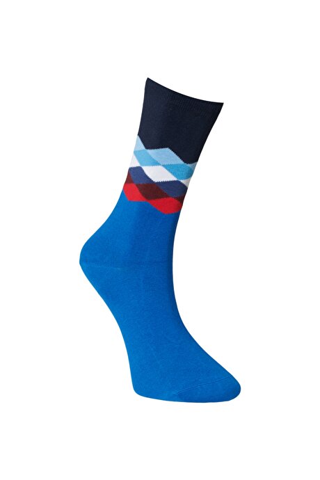 Desenli Casual Mavi Çorap resmi