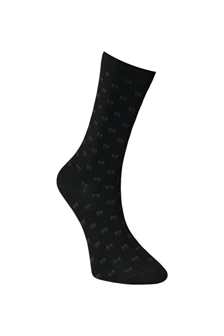 Desenli Casual Siyah Çorap resmi