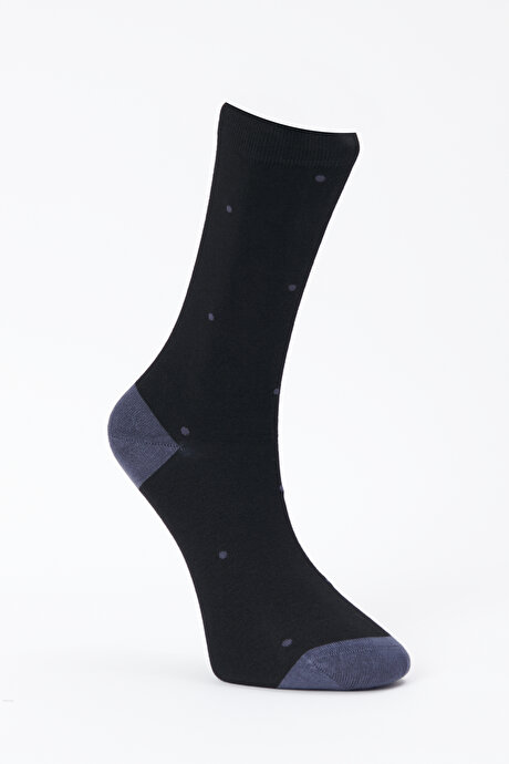 Tek Desenli Bambu Siyah-Antrasit Çorap resmi