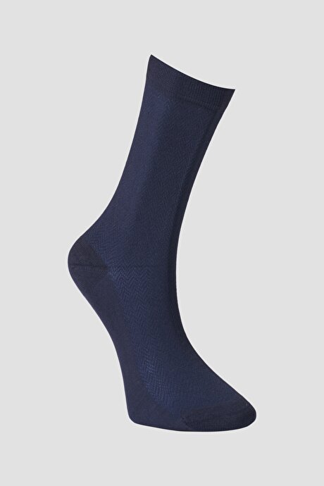 Bambulu Desenli Lacivert Çorap resmi