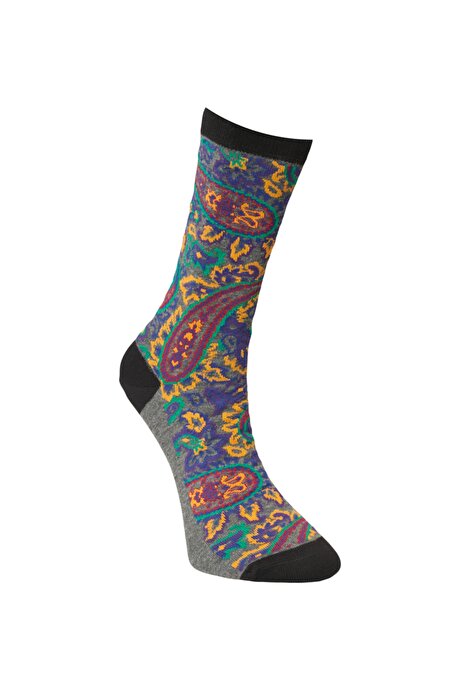 Desenli Füme Çorap resmi