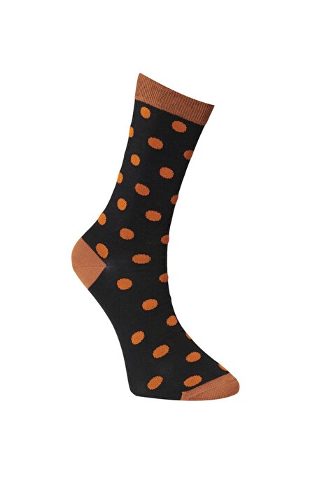 Desenli Siyah-Kahverengi Çorap resmi