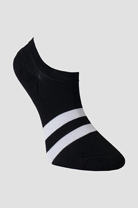 4'lü Desenli Bambu Siyah-Beyaz-Gri Çorap resmi