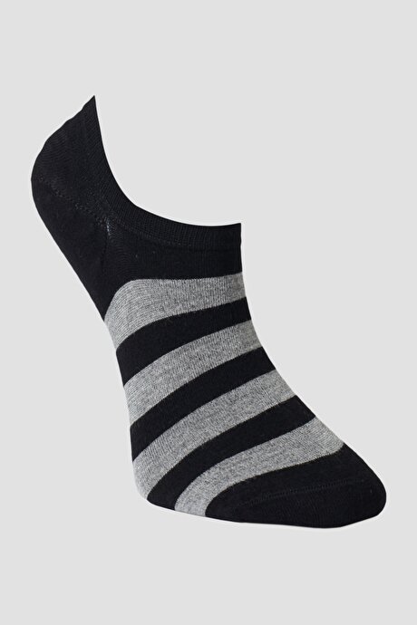 4'lü Desenli Siyah-Gri-Bordo Çorap resmi