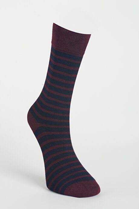 Desenli Bambulu 5'li Soket Siyah-Lacivert Çorap resmi