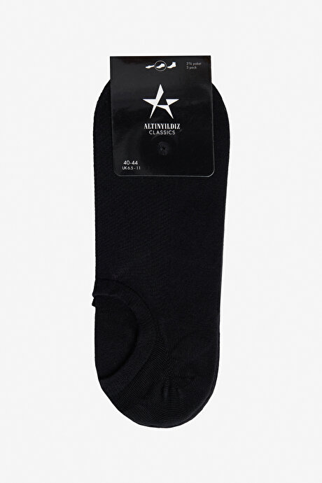 Bambu 3'lü Sneaker Siyah Çorap resmi