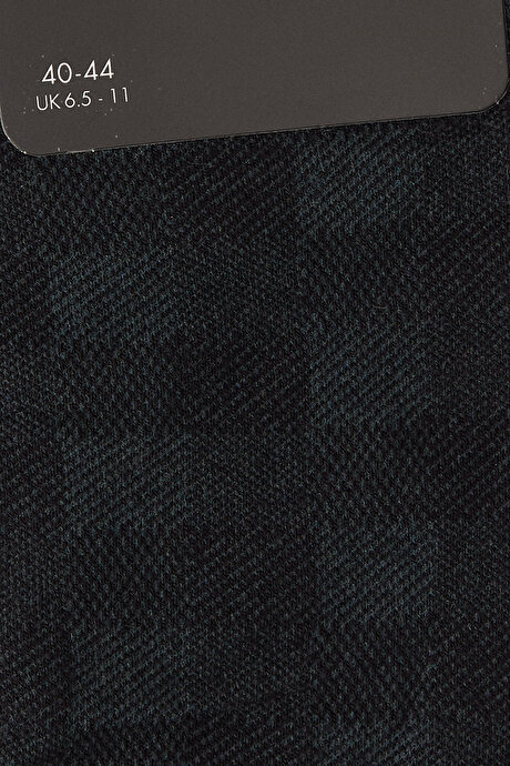 Desenli Bambulu Soket Siyah-Gri Çorap resmi