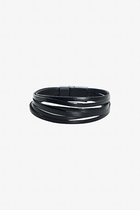 Deri Siyah Bileklik resmi