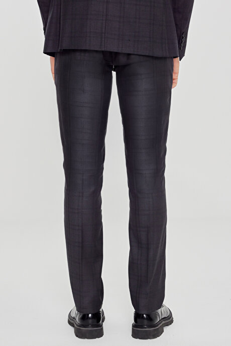 Filafil Slim Fit Mono Yaka Kapak Cepli Antrasit Takım Elbise resmi