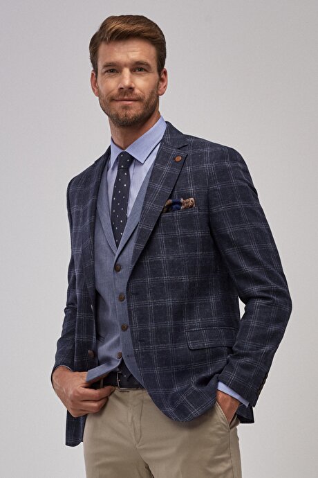 Lacivert Ceket Kombinli Takım Elbise resmi