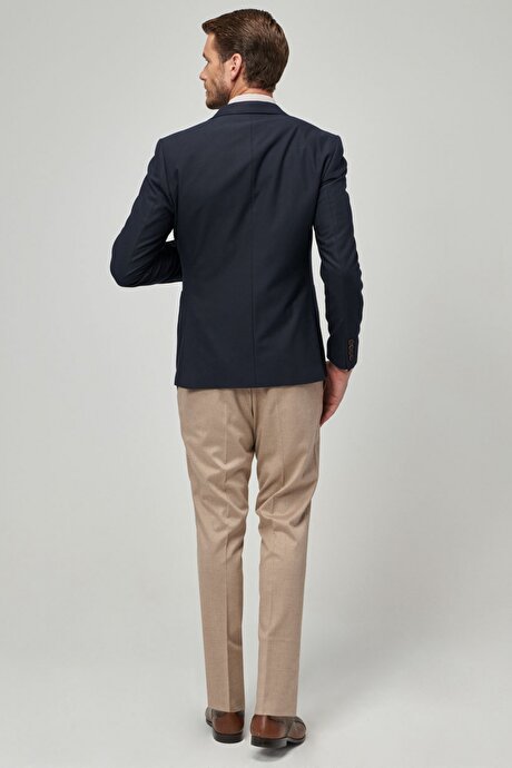 Lacivert-Bej Ceket Kombinli Takım Elbise resmi