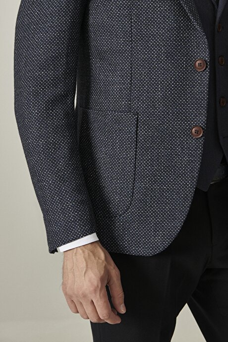 Lacivert-Gri Ceket Kombinli Takım Elbise resmi