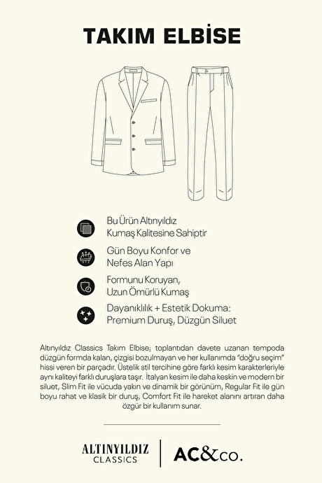 Recycle Slim Fit Dar Kesim Mono Yaka Kareli Yelekli Koyu Lacivert Yelekli Takım Elbise resmi