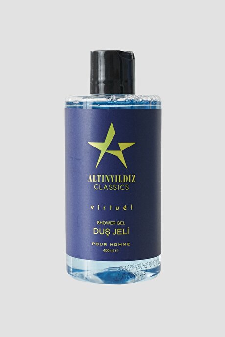 Virtuel Parfüm-Deodorant-Duş Jeli Aksesuar Lacivert Set resmi