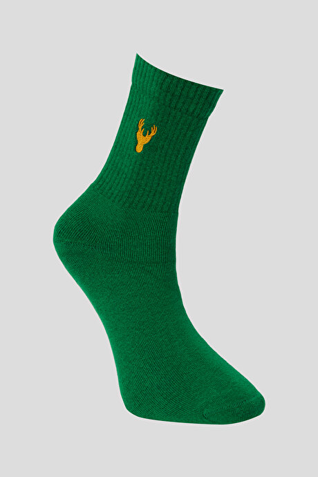 Desensiz Yılbaşı Temalı Yeşil Boxer Çorap Set resmi