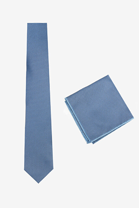 Kravat-Mendil Yeşil-Lacivert Set resmi