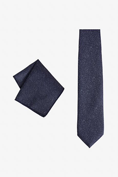 Standart Fit Desenli Lacivert-Mavi Set resmi