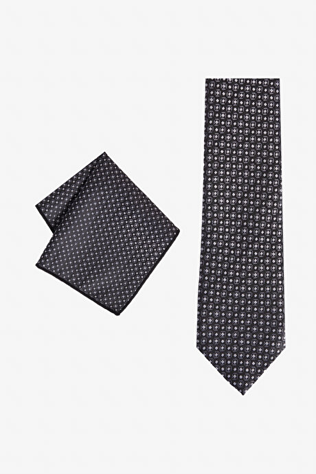 Desenli Siyah-Gri Set resmi
