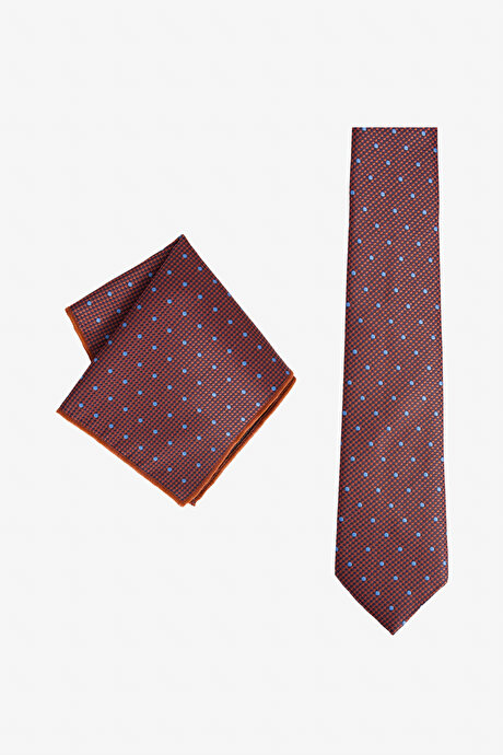 Desenli Kiremit-Mavi Set resmi