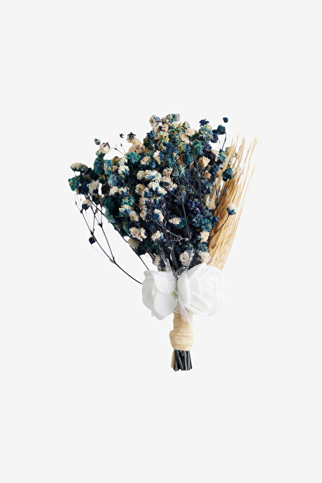 Desenli Lacivert-Bej Yaka Çiçeği resmi