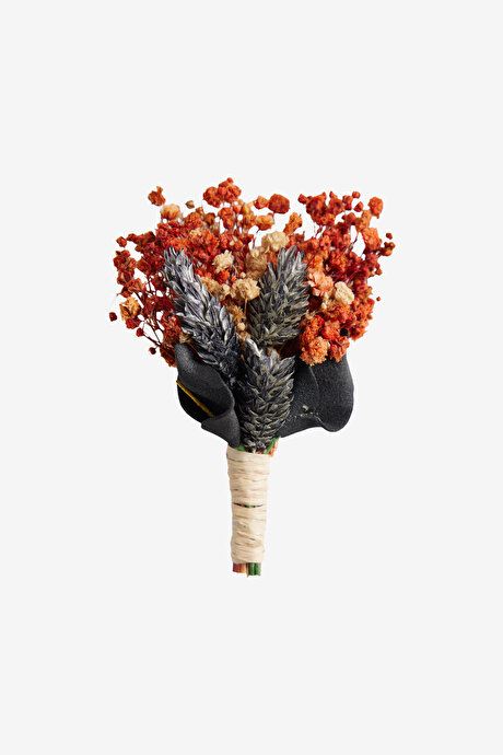 Desenli Siyah-Turuncu Yaka Çiçeği resmi