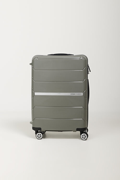 Orta Boy Gri Valiz resmi