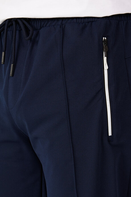 Standart Fit Normal Kesim Cepli Rahat Lacivert Eşofman Altı resmi