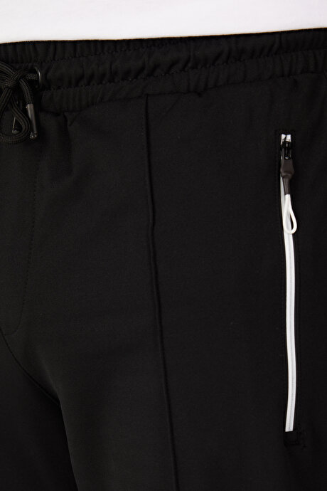 Standart Fit Normal Kesim Cepli Rahat Siyah Eşofman Altı resmi